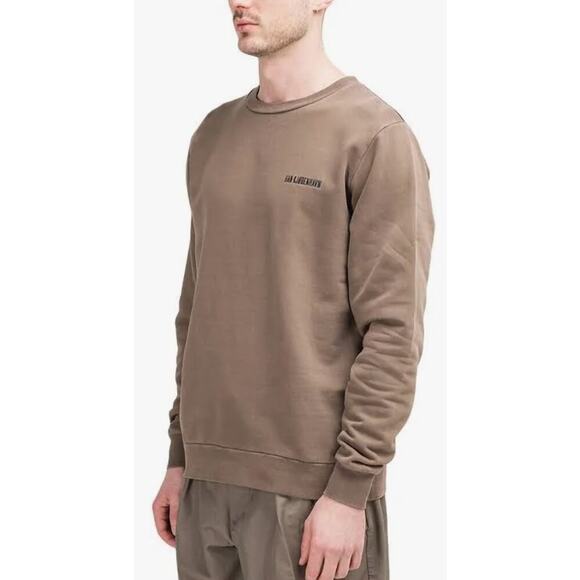 Han‎ Kjobenhavn Men's Brown Sweatshirt Embroidered Logo Crew Neck Small - Picture 3 of 9